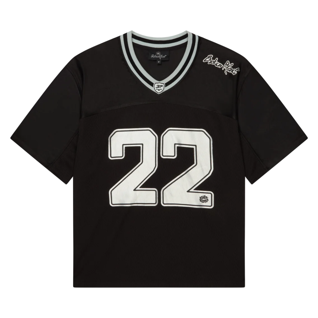 broken planet jersey 'black & silver'