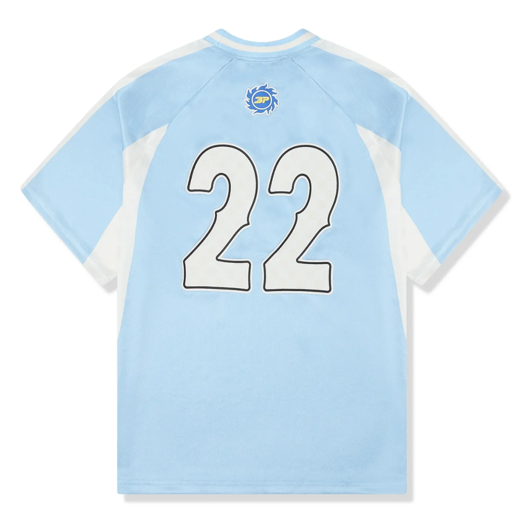 broken planet football jersey 'light blue & white'