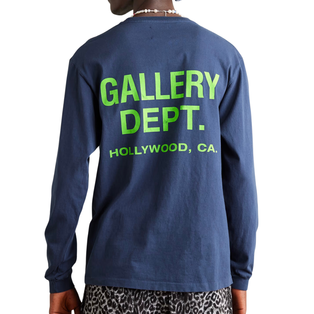 gallery dept long sleeve t-shirt - navy & green