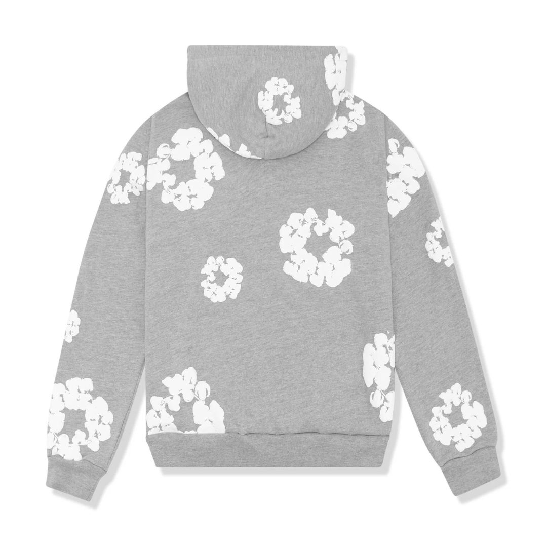 denim tears - the cotton wreath 'grey' hoodie