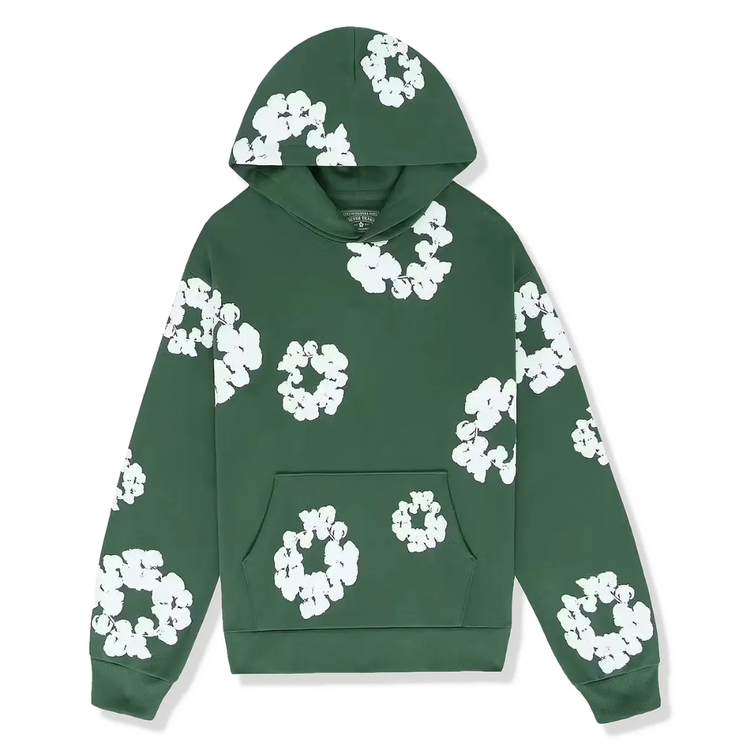 denim tears - the cotton wreath 'green' hoodie