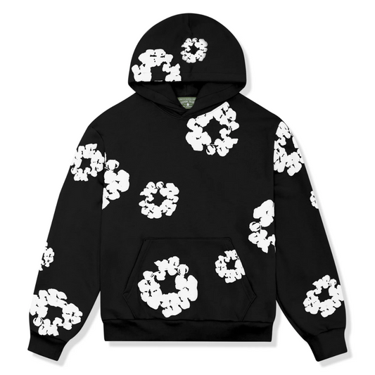 denim tears - the cotton wreath 'black' hoodie