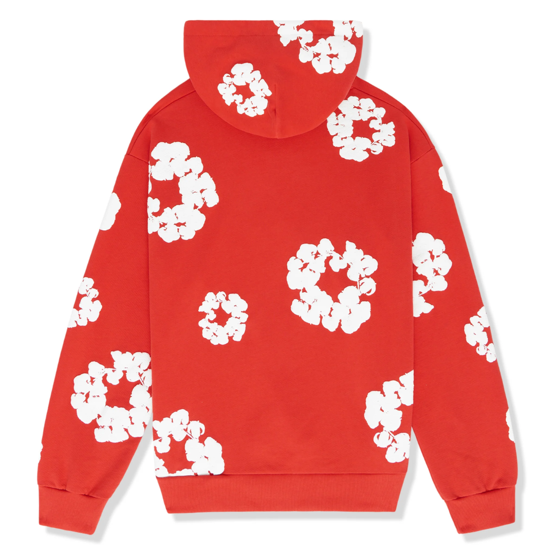 denim tears - the cotton wreath 'red' hoodie