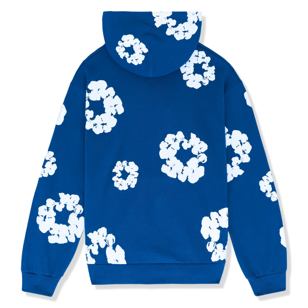 denim tears - the cotton wreath 'blue' hoodie