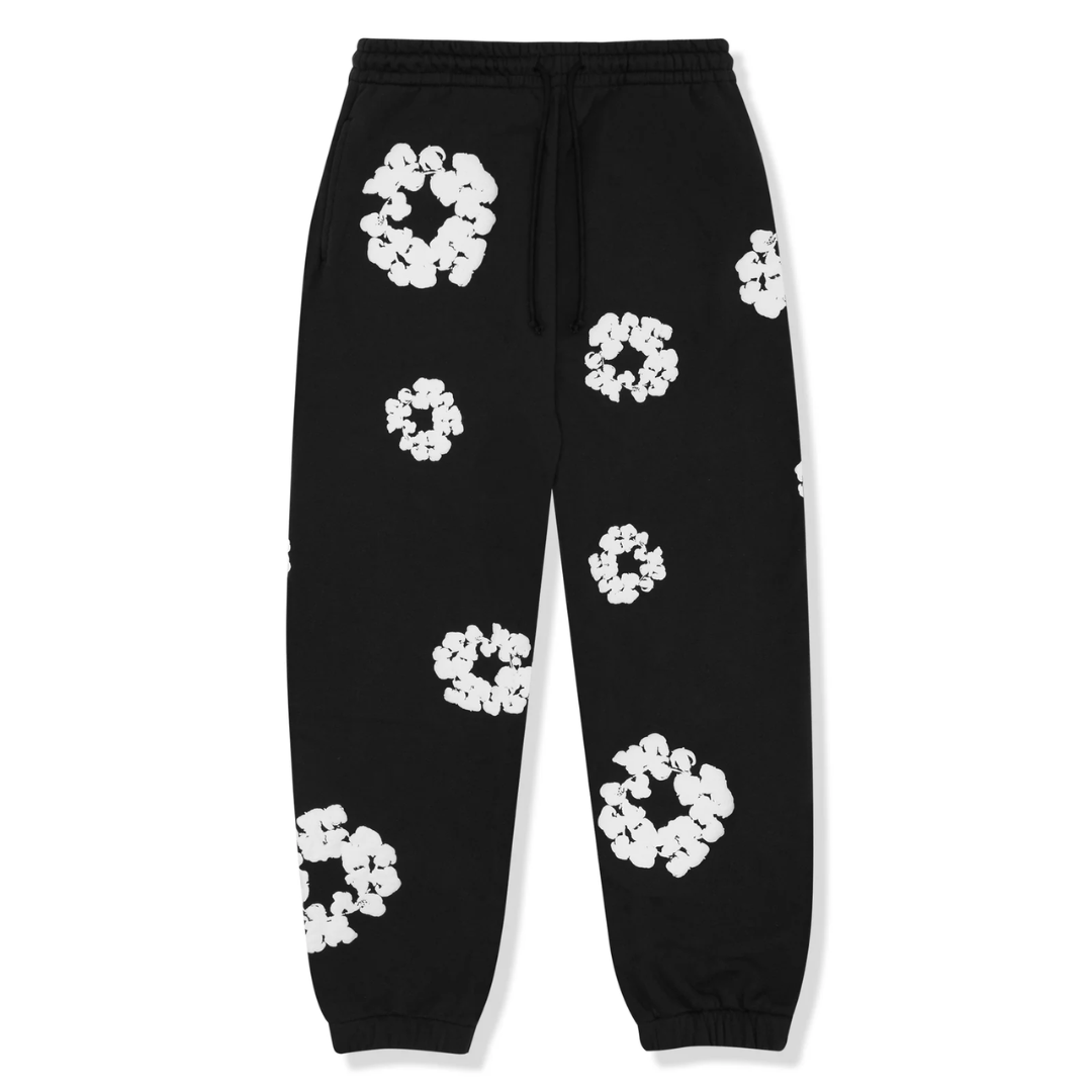 denim tears - the cotton wreath 'black' sweatpants