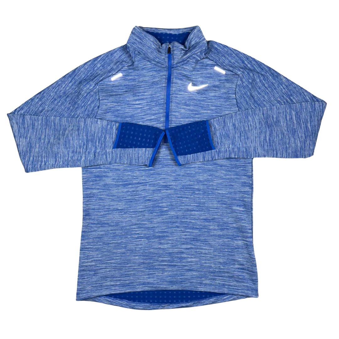 nike 3.0 therma element 1/4 zip | blue