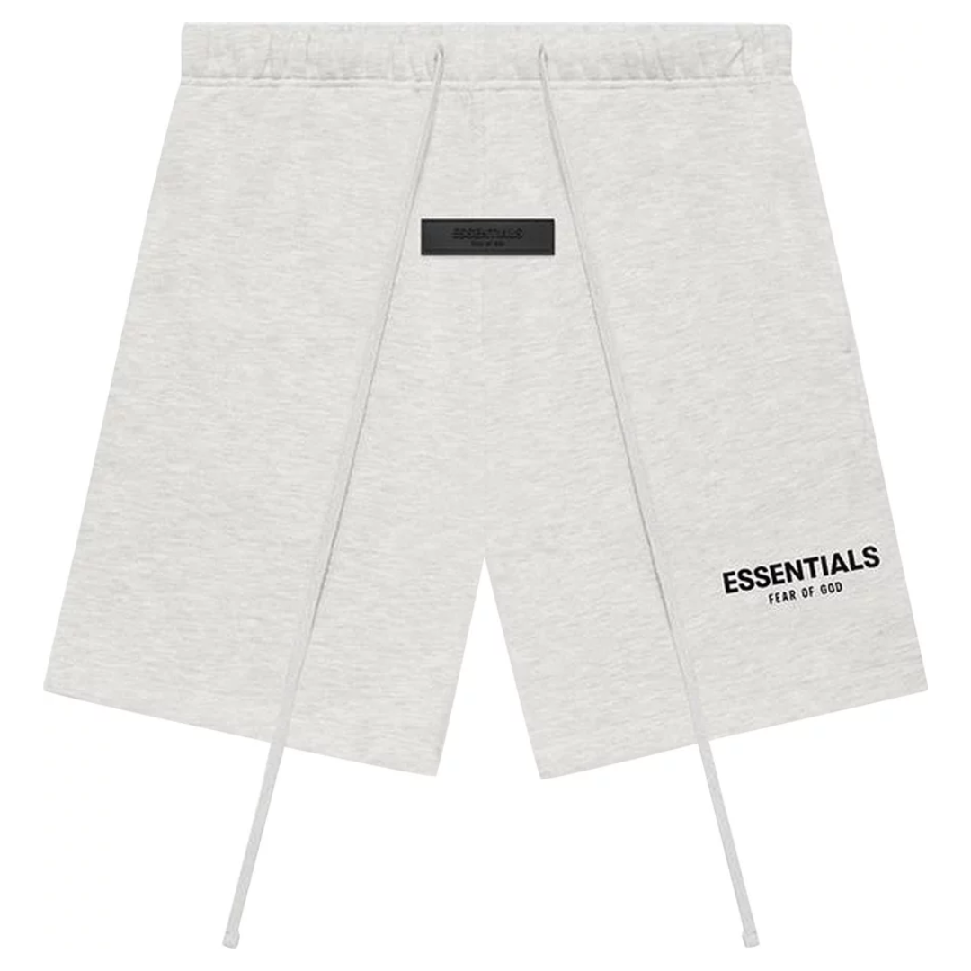 fear of god essentials shorts (ss22) - light heather