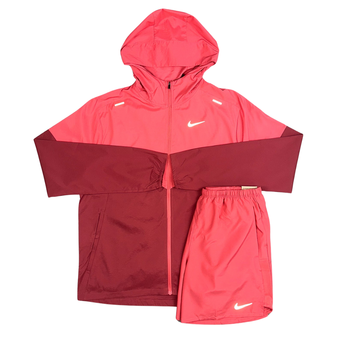 nike uv windbreaker | adobe red