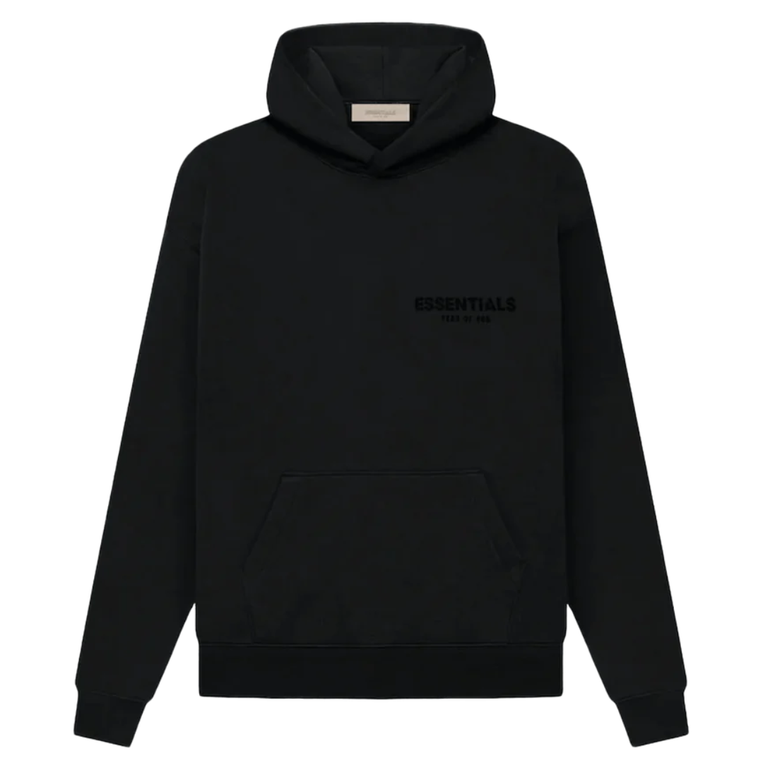 fear of god essentials hoodie (ss22) - black