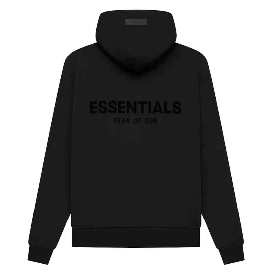 fear of god essentials hoodie (ss22) - black