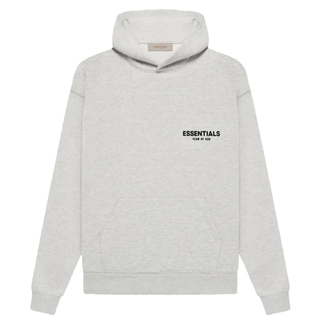 fear of god essentials hoodie (ss22) - heather oatmeal