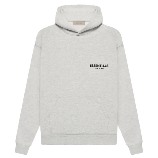 fear of god essentials hoodie (ss22) - heather oatmeal