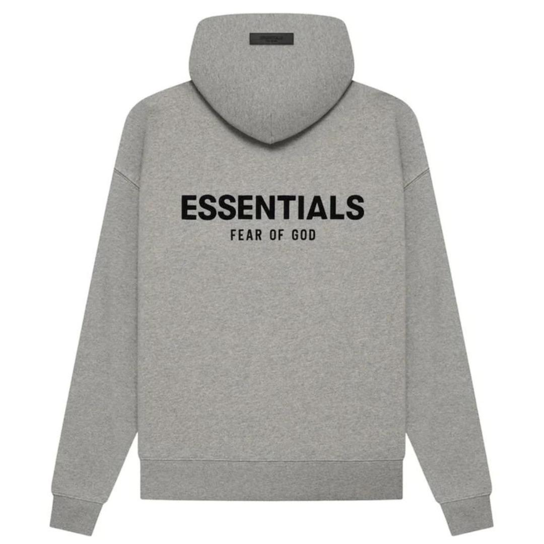 fear of god essentials hoodie (ss22) - dark heather