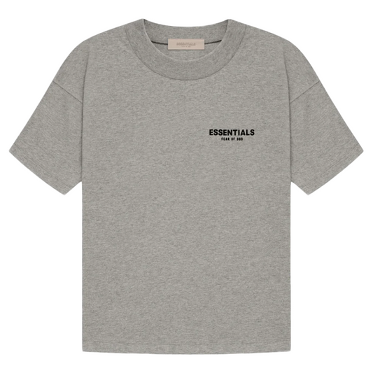 fear of god essentials tee (ss22) - dark heather