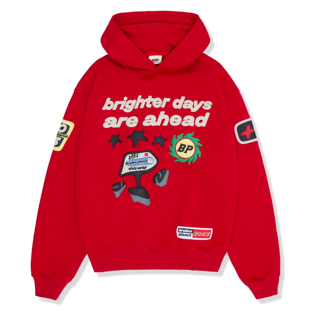 broken planet hoodie 'brighter days are ahead'