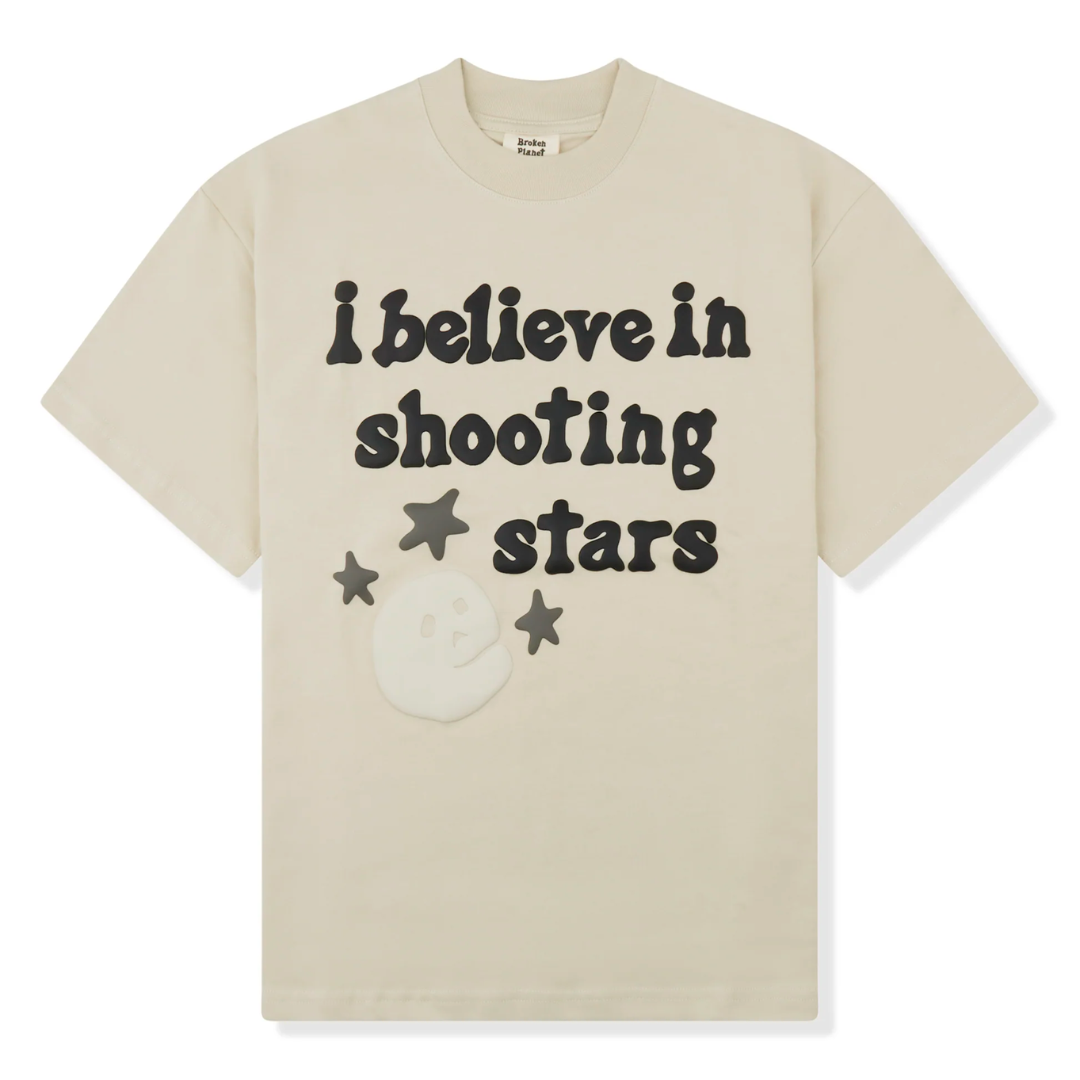 broken planet t-shirt 'i believe in shooting stars'