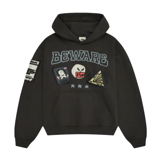 broken planet hoodie 'beware'