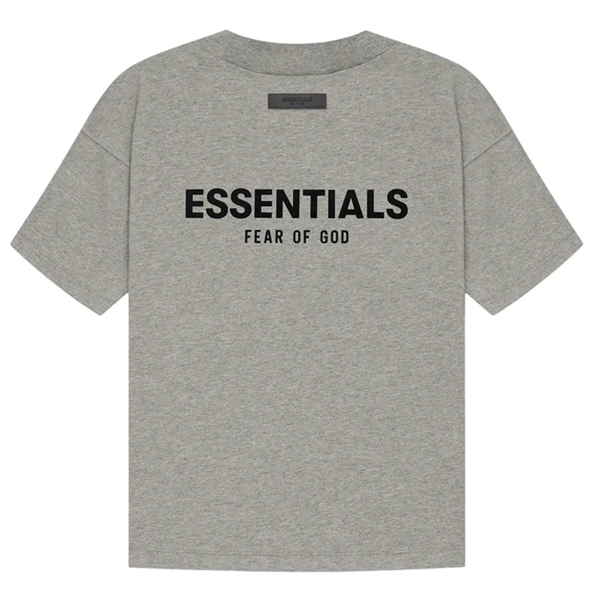 fear of god essentials tee (ss22) - dark heather